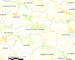 Map commune FR insee code 29167